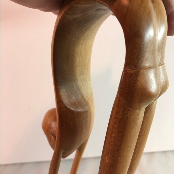 14 Inch Wood Carving Acrobat Man Stretching Holding A Ball - Picture 8 of 15